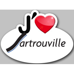 j'aime Sartrouville - 15x11cm - Sticker/autocollant