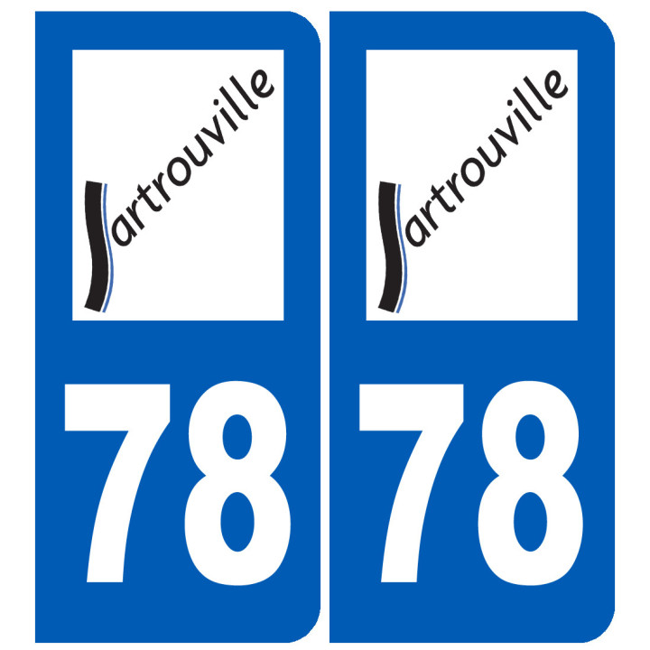 immatriculation 78 Sartrouville - Sticker/autocollant