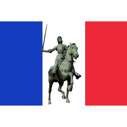 Drapeau Jeanne d'Arc - 20x13cm - Sticker/autocollant