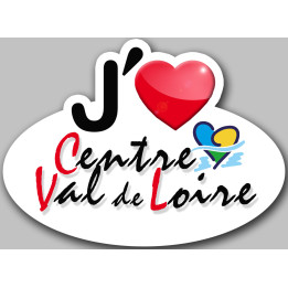 j'aime le Centre Val de Loire - 5x3.7cm - Sticker/autocollant