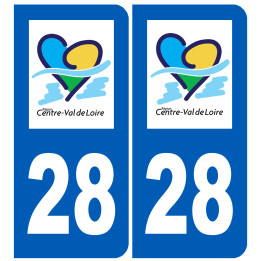 immatriculation 28 Centre Val de Loire - Sticker/autocollant