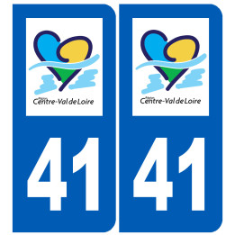 immatriculation 41 Centre Val de Loire - Sticker/autocollant