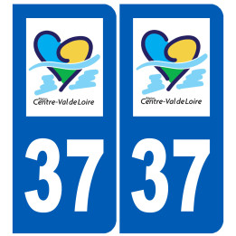 immatriculation 37 Centre Val de Loire - Sticker/autocollant