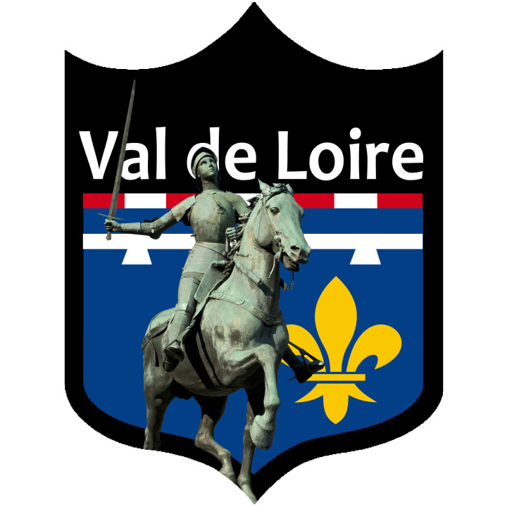 Blason Val de Loire - 10x7.5cm - Sticker/autocollant