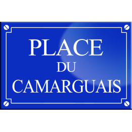 Place du Camarguais - 20x13,2 cm - Sticker/autocollant