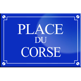 Place du Corse - 20x13,2 cm - Sticker/autocollant