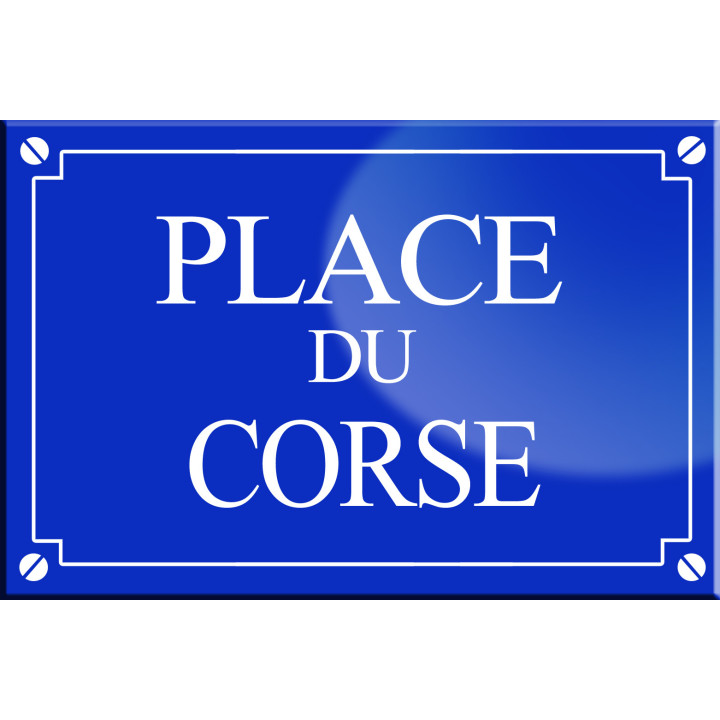 Place du Corse - 20x13,2 cm - Sticker/autocollant