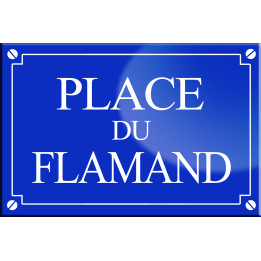 Place du Flamand - 20x13,2 cm - Sticker/autocollant