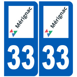 immatriculation Mérignac 33 - Sticker/autocollant