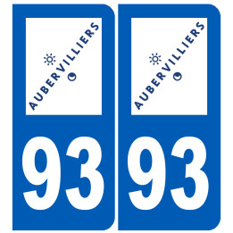 immatriculation Aubervilliers 93 - Sticker/autocollant