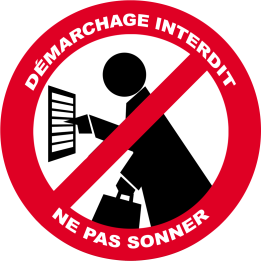 Démarchage interdit ne pas sonner - 5cm - Sticker/autocollant