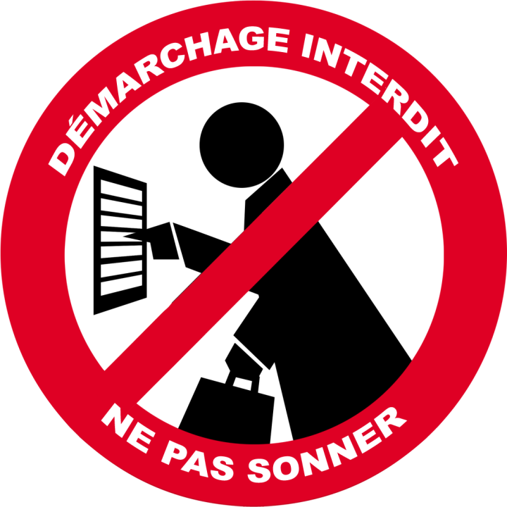 Démarchage interdit ne pas sonner - 5cm - Sticker/autocollant