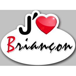 j'aime Briançon - 15x11cm - Sticker/autocollant
