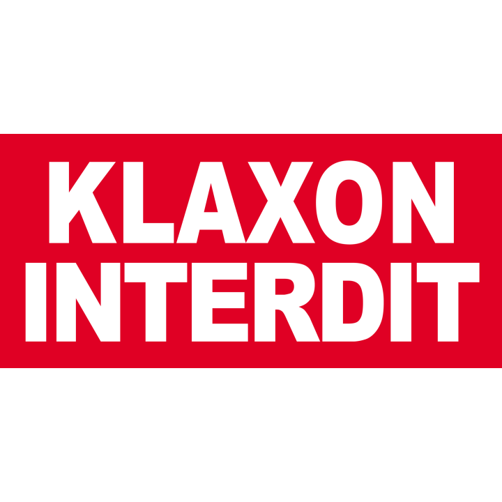 Klaxon interdit - 30x14cm - Sticker/autocollant