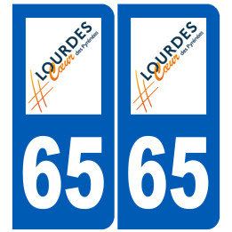 immatriculation Lourdes 65 - Sticker/autocollant