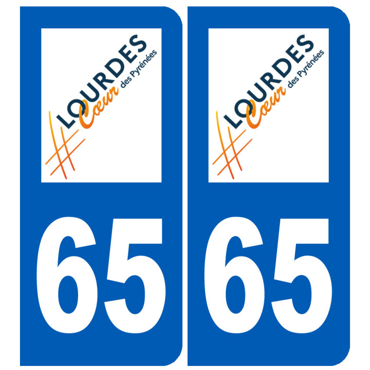 immatriculation Lourdes 65 - Sticker/autocollant
