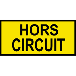 HORS CIRCUIT - 20x9cm - Sticker/autocollant