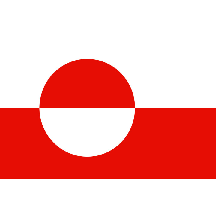 drapeau Groenland - 5x3.3cm - Sticker/autocollant