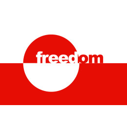 Groenland FREDOM - 5x3.3cm - Sticker/autocollant