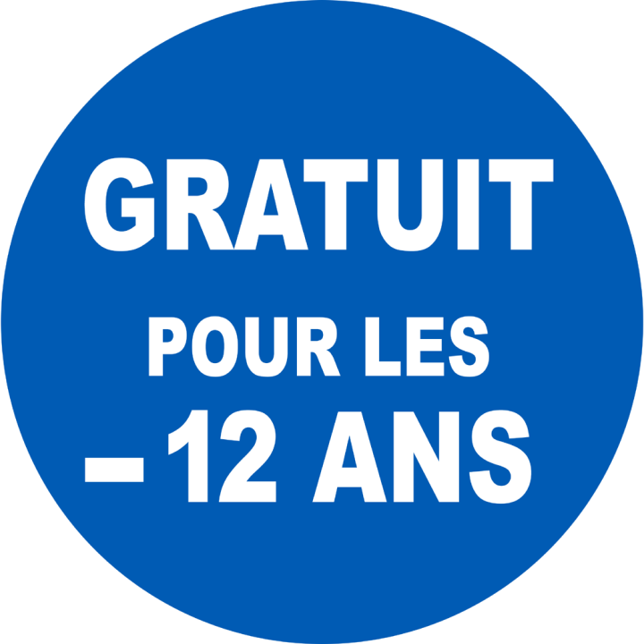 Gratuit pour les moins de 12 ans - 20x20cm - Sticker/autocollant