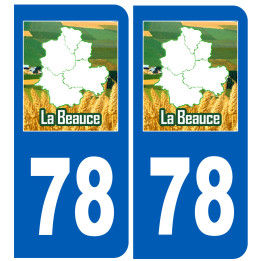 Immatriculation 78 Beauce - Sticker/autocollant