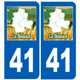 Immatriculation 41 Beauce - Sticker/autocollant