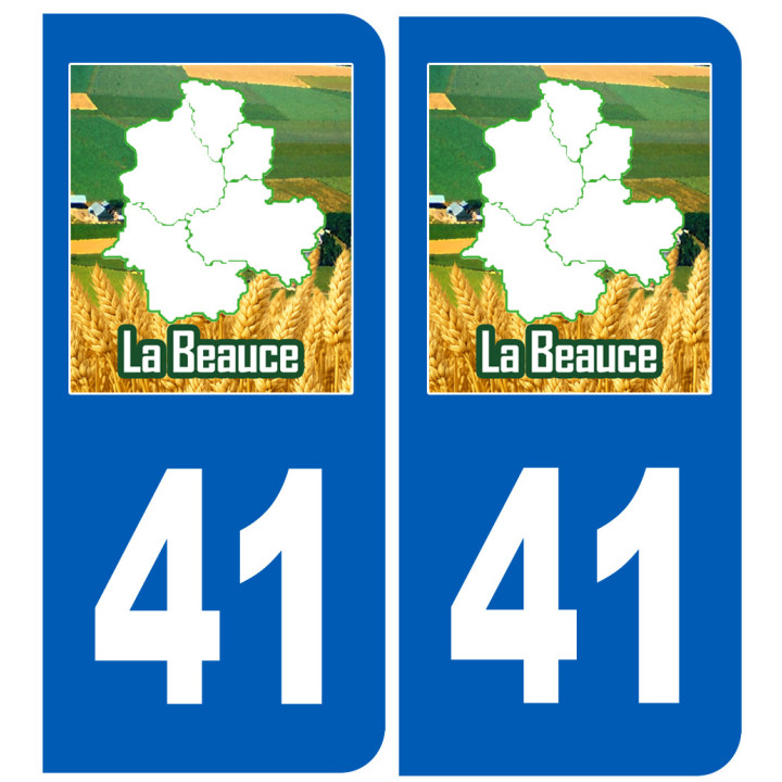 Immatriculation 41 Beauce - Sticker/autocollant