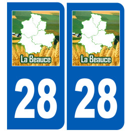 Immatriculation 28 Beauce - Sticker/autocollant