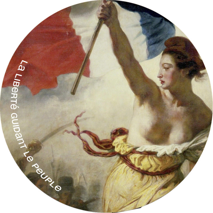 La liberté guidant le peuple (10x10cm) - Sticker/autocollant