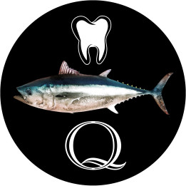 Dent thon Q (5x5cm) - Sticker/autocollant
