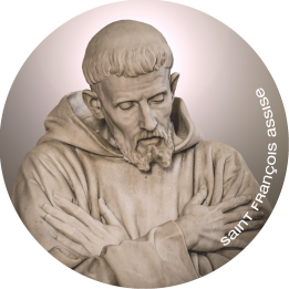 Saint François d'Assise (15x15cm) - Sticker/autocollant