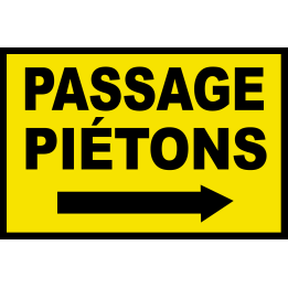 Passage piétons flèche droite (30x20cm) - Sticker/autocollant