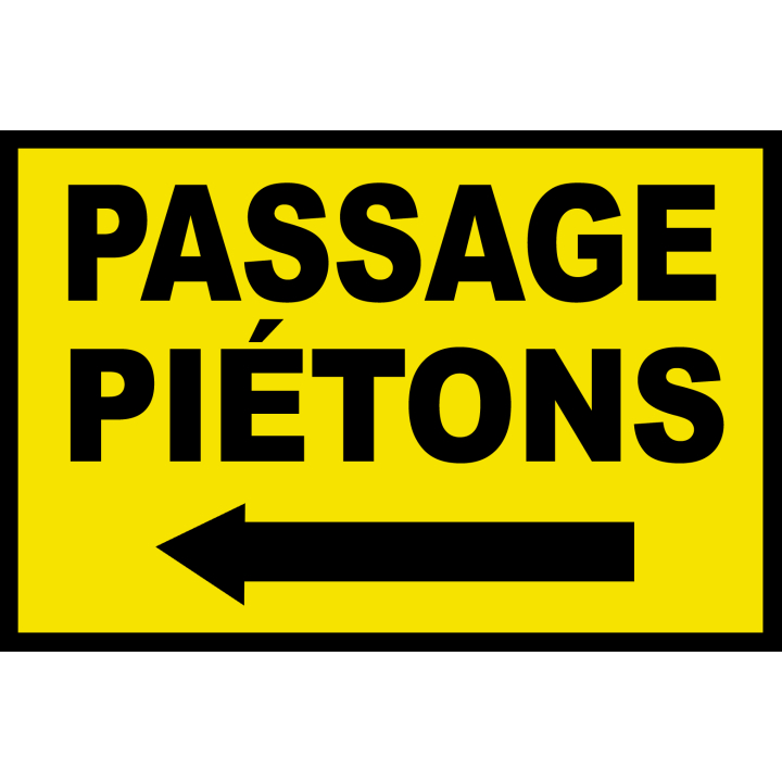 Passage piétons flèche gauche (20x13cm) - Sticker/autocollant