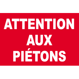 Attention aux piétons (20x13cm) - Sticker/autocollant