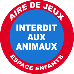 Interdit aux animaux - 15x15cm - Sticker/autocollant