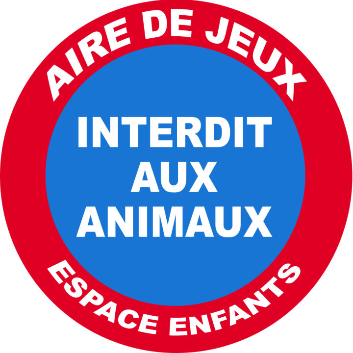 Interdit aux animaux - 5x5cm - Sticker/autocollant