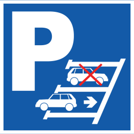 Parking se garer en marche arrière - 20x20cm - Sticker/autocollant