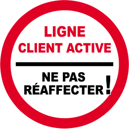 Ligne client active - 5x5cm - Sticker/autocollant