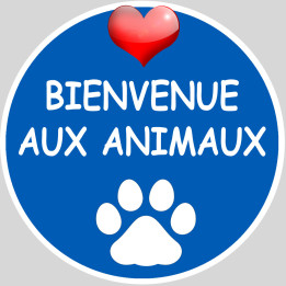 Bienvenue aux animaux - 10x10cm - Sticker/autocollant