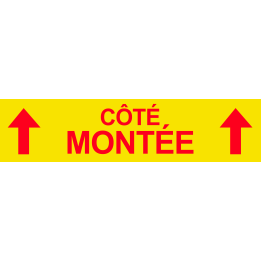 Coté montée vers haut jaune (29x7cm) - Sticker/autocollant