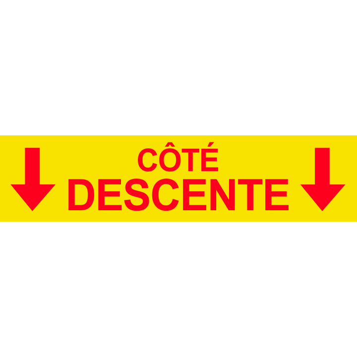Coté descente vers bas jaune (29x7cm) - Sticker/autocollant