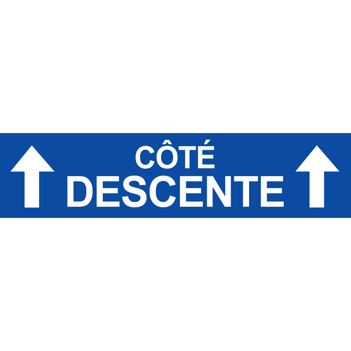 Coté descente vers haut bleu (29x7cm) - Sticker/autocollant