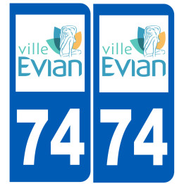 Immatriculation Evian 74 - Sticker/autocollant