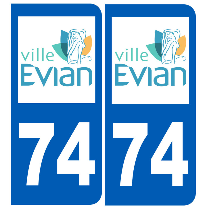 Immatriculation Evian 74 - Sticker/autocollant
