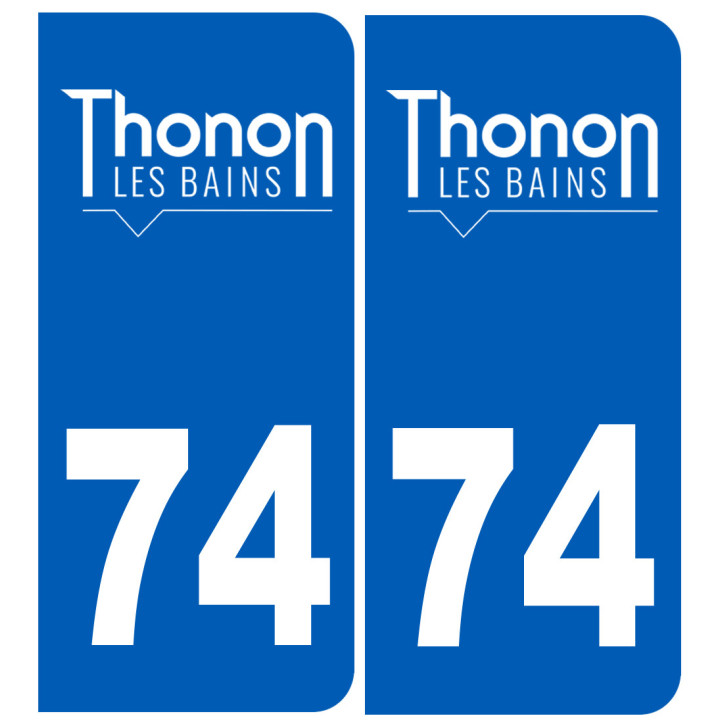 Immatriculation Thonon-les-Bains 74 - Sticker/autocollant