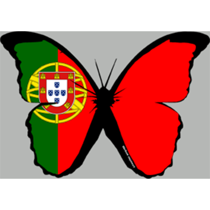 effet papillon Portugais - 10x7cm - Sticker/autocollant
