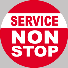 Service non stop - 20cm - Sticker/autocollant