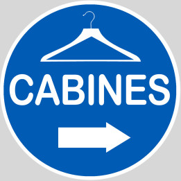 Cabine à droite - 15x15cm - Sticker/autocollant