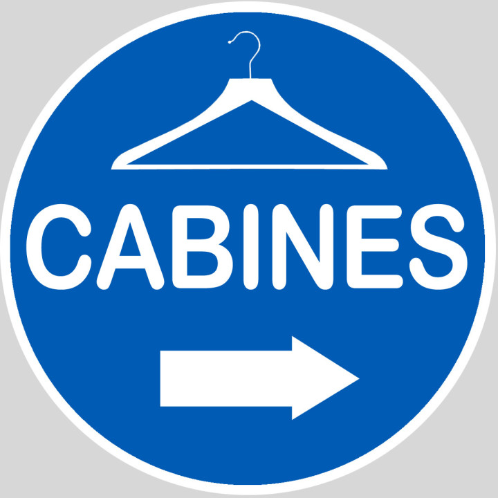 Cabine à droite - 10x10cm - Sticker/autocollant