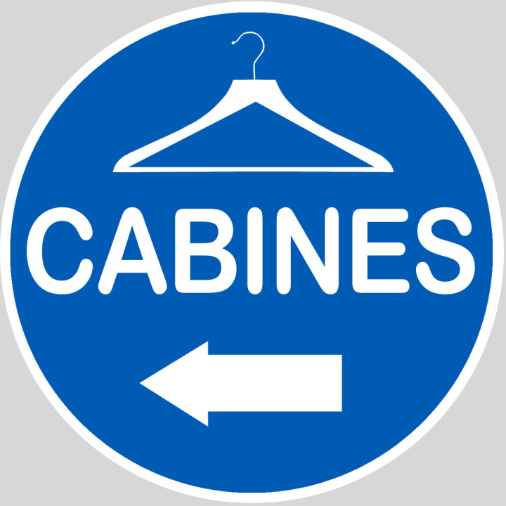 Cabine à gauche - 20x20cm - Sticker/autocollant